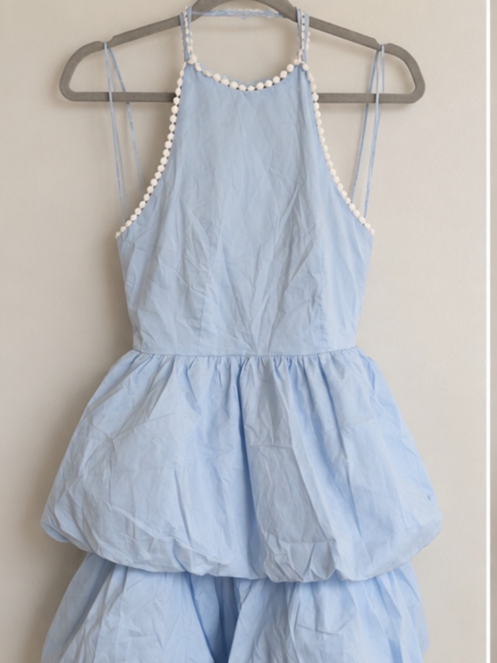 SweetPot The Label Light Blue Bubble Hem Mini Dress Size S US 4